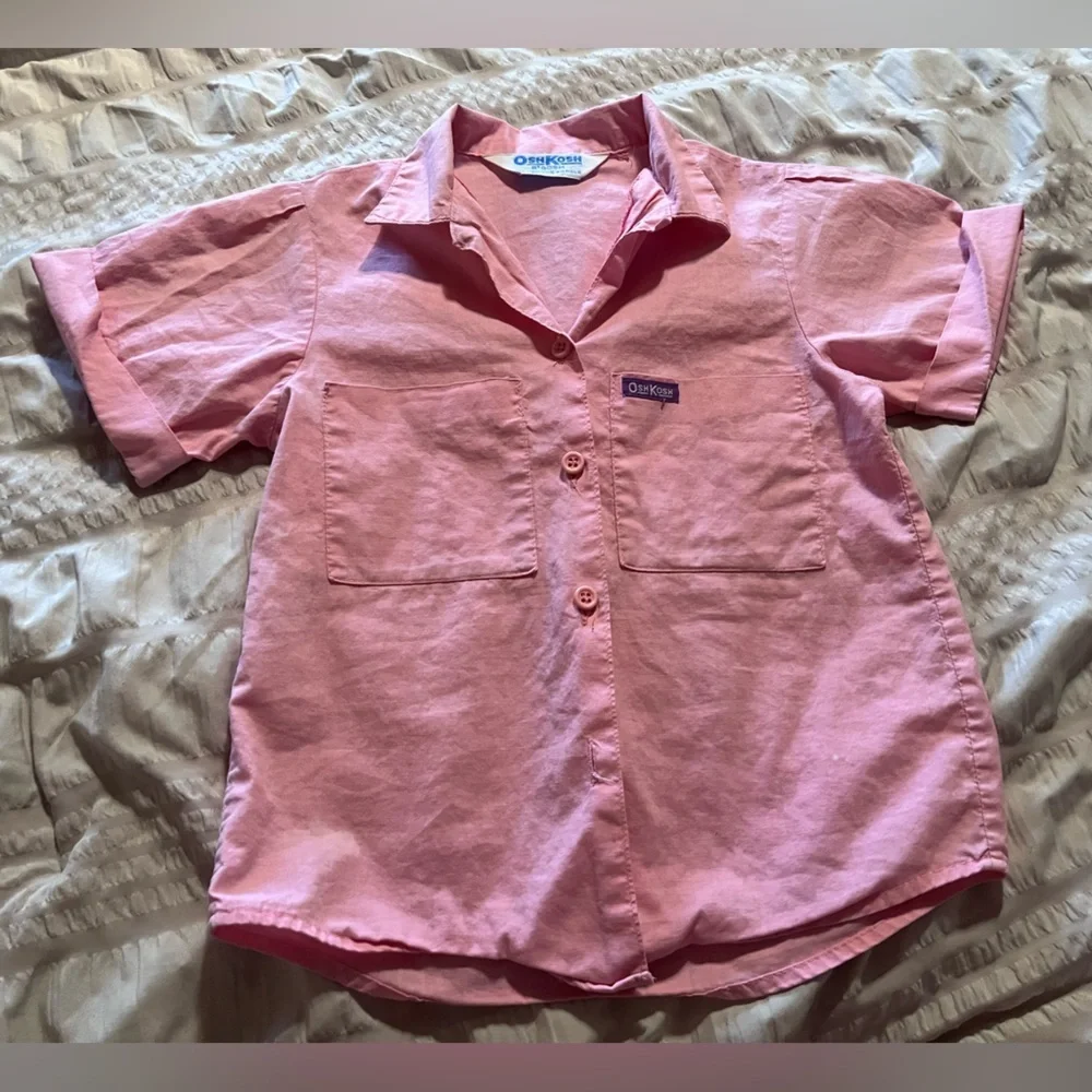 Vintage OshKosh B'gosh Light Pink Button Down Shirt